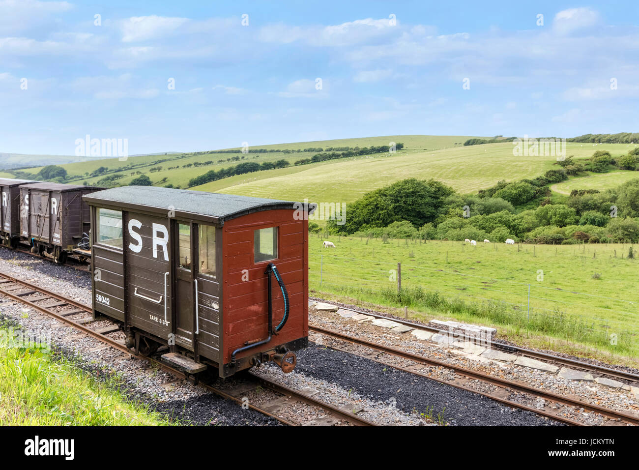 Woody Bay Railway Station, Lynton, Exmoor, Devon, England, Vereinigtes Königreich Stockfoto