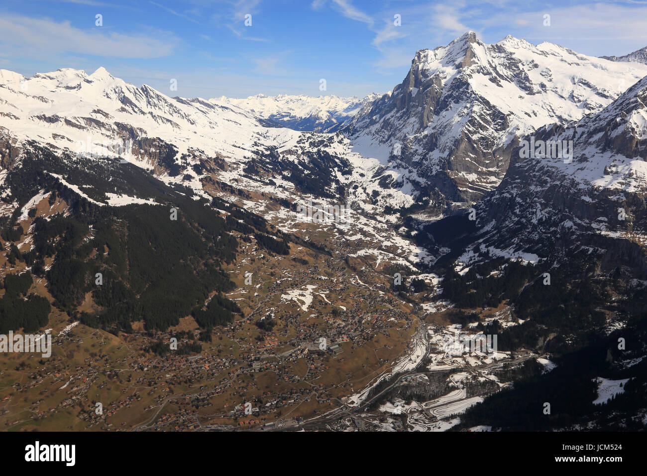 Grindelwald mit WetterhornMittelhornSchweizer Alpen Berge der Schweiz
