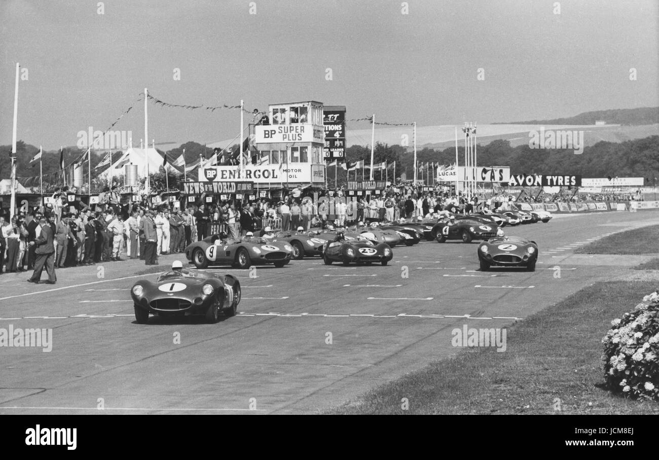 Anfang des Jahres 1959 Tourist Trophy in Goodwood Stockfoto