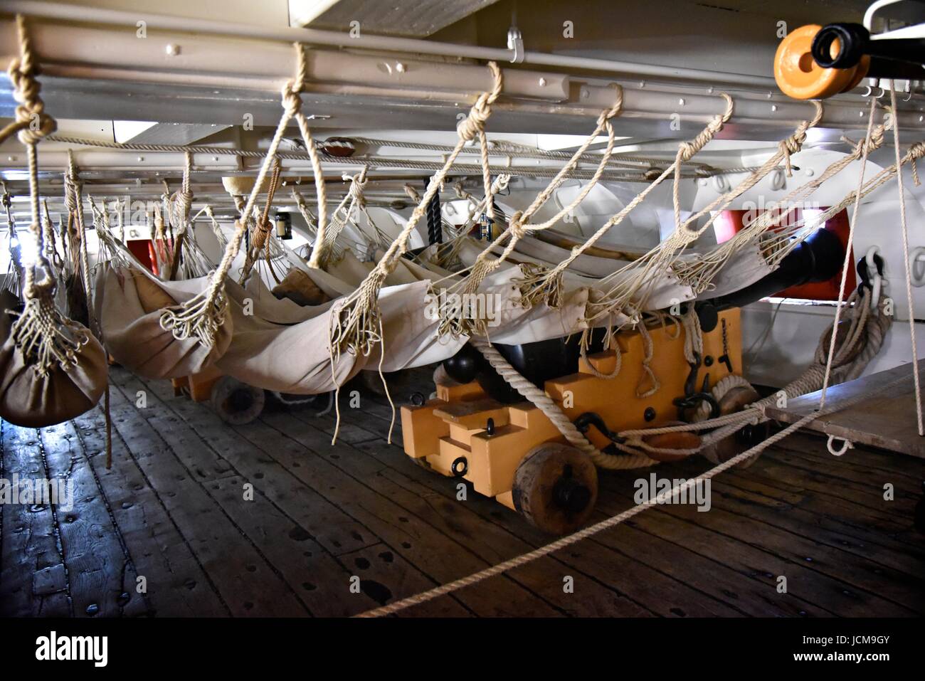 HMS Victory 104 Kanonen erstklassige Linienschiff der britischen Royal Navy startete 1765. Nelsons Flaggschiff, Trafalgar 1805 Stockfoto