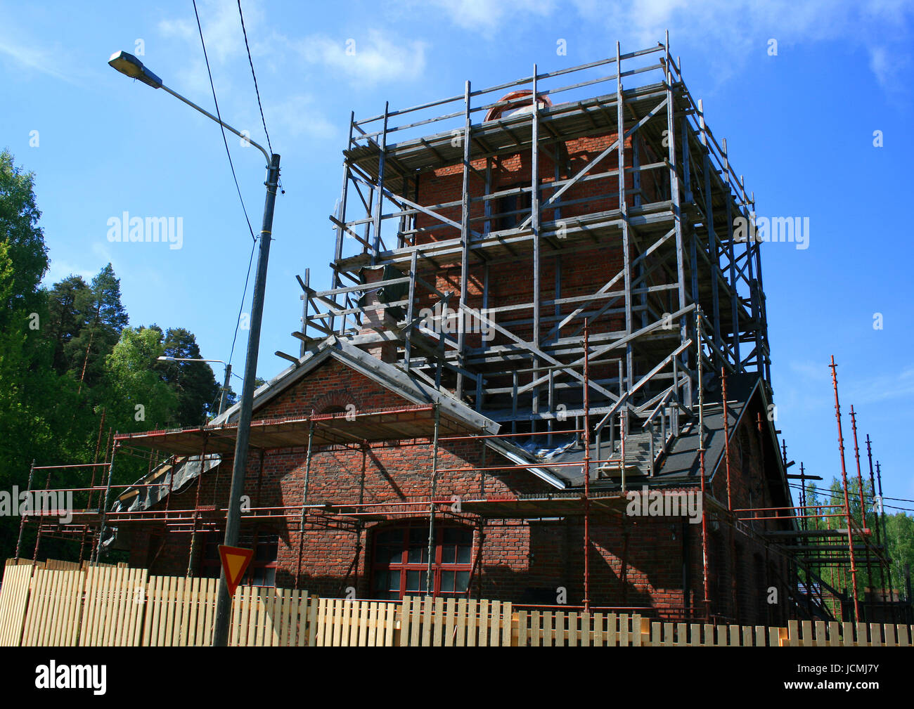 Wiederaufbau in Porvoo - Finnland Stockfoto