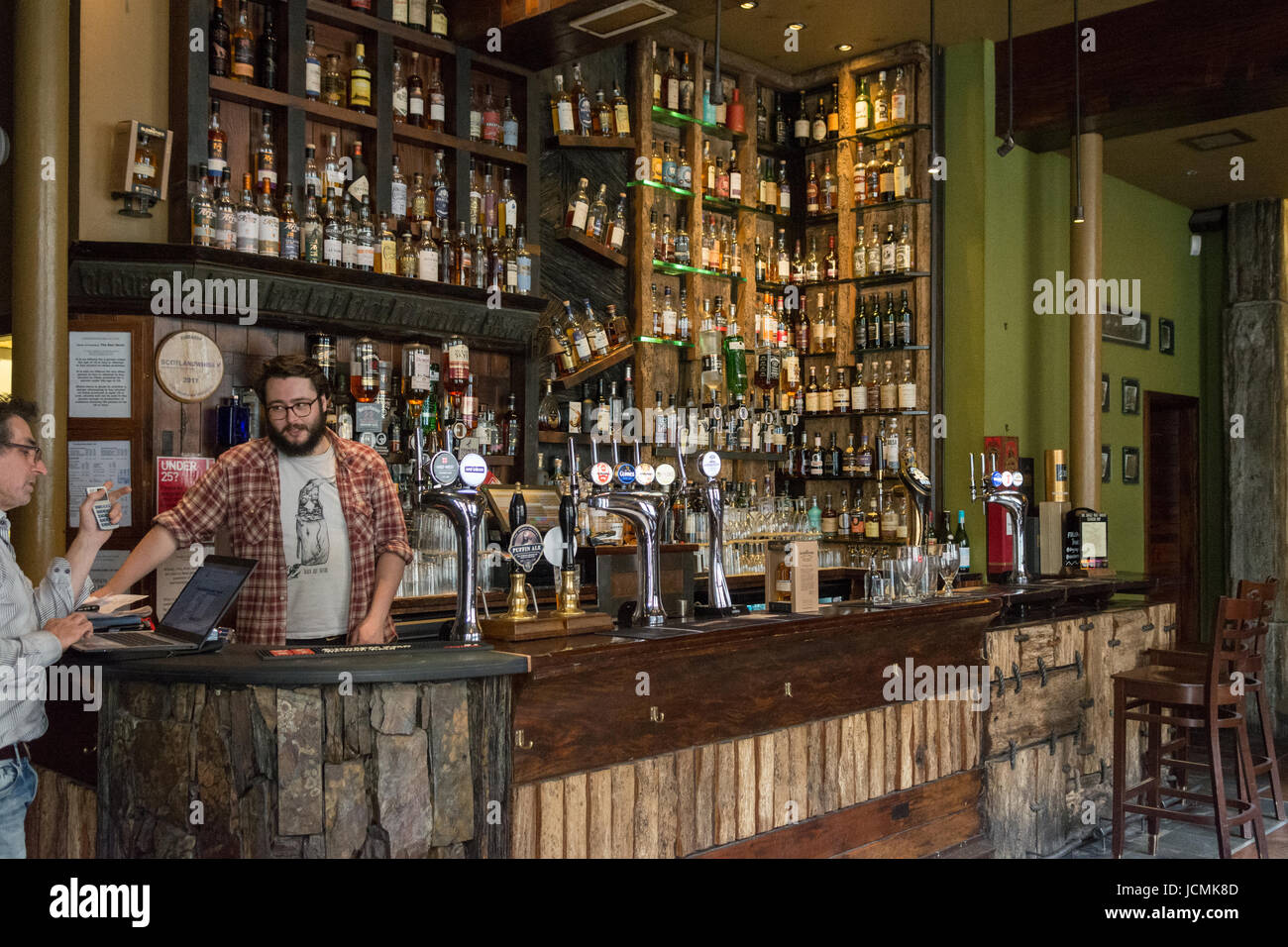 Der Ben Nevis Pub, Bier und Whisky Bar, Finnieston, Glasgow, Scotland, UK Stockfoto