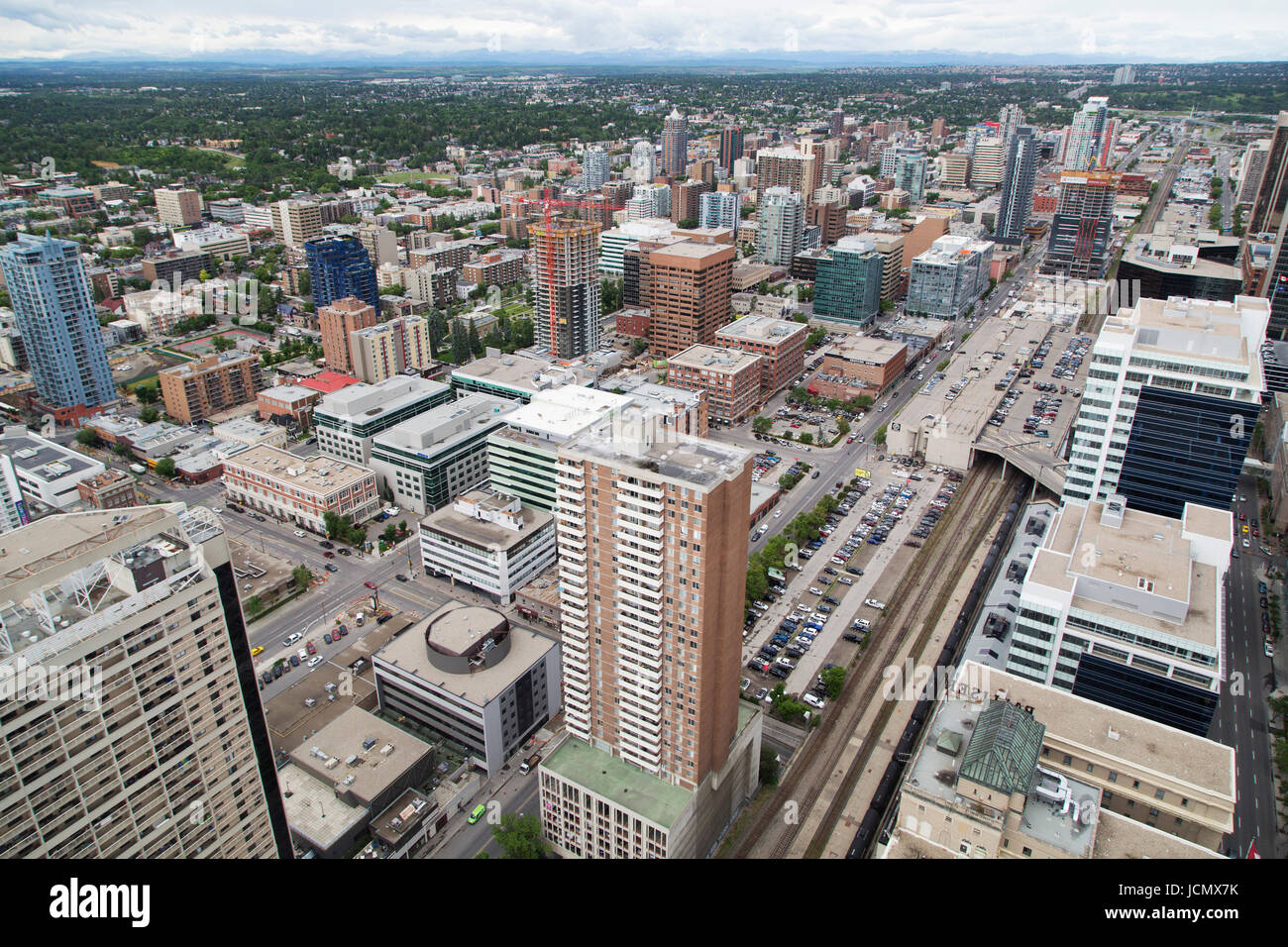 Gebäude in der Innenstadt von Calgary, Kanada. Die Stadt hat eine Bevölkerung von mehr als 1.200.000 Menschen. Stockfoto