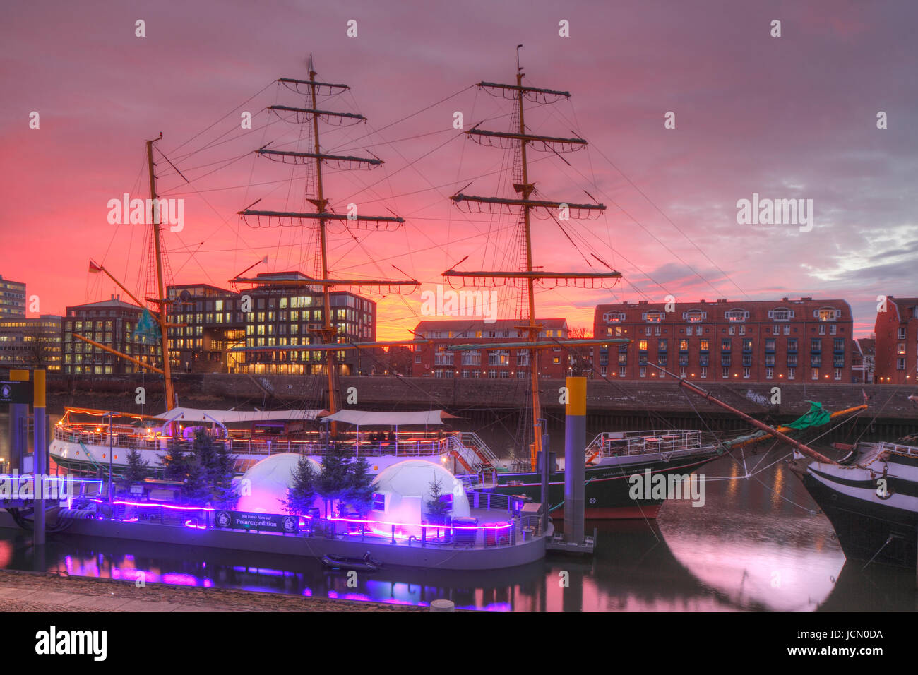 Segelschiff Alexander von Humboldt eine der Schlachte Bei hohem, Bremen, Deutschland ich Segelschiff Masten Tom Segelschiff Alexander auf Schlach Stockfoto