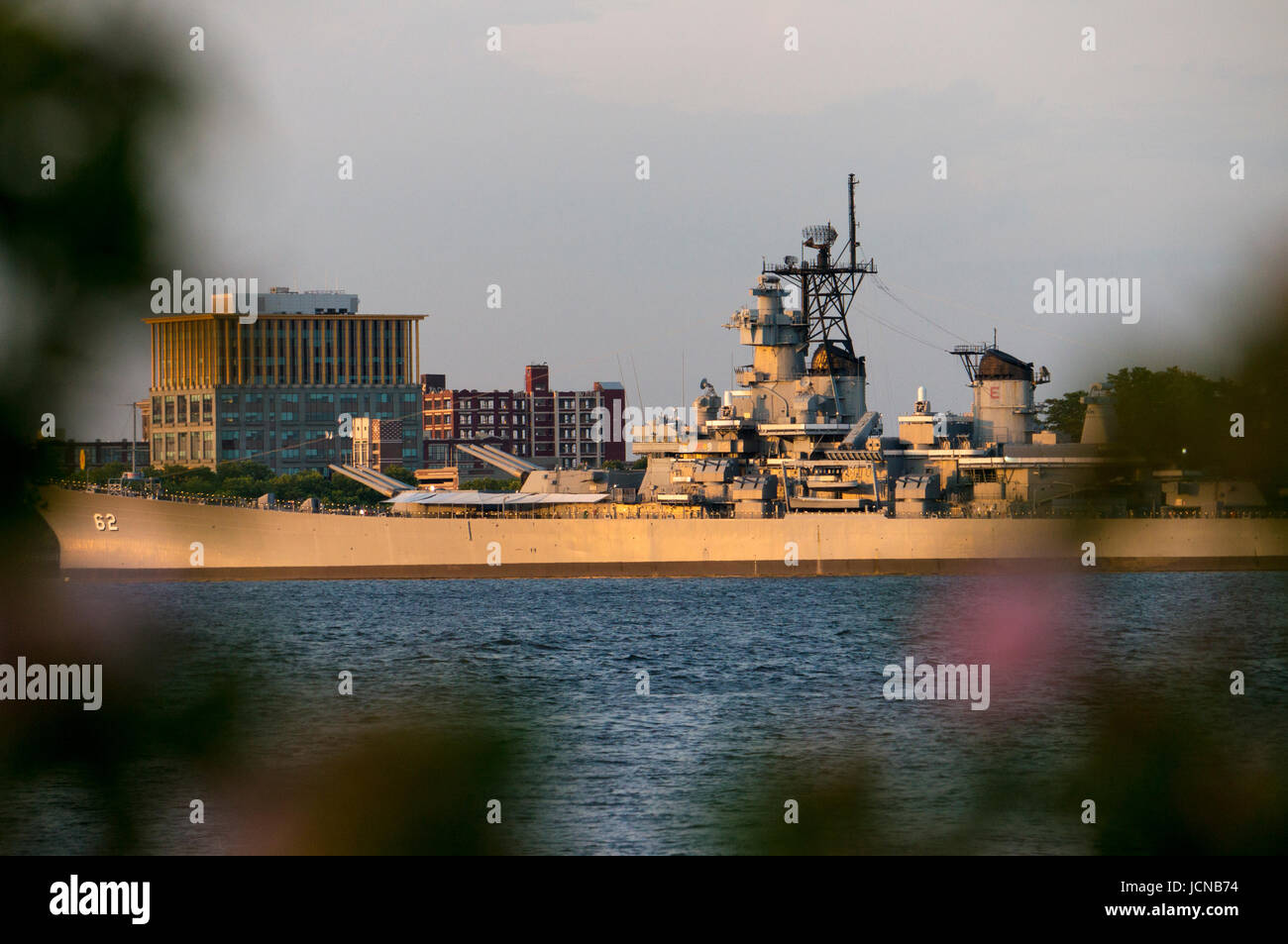 Schlachtschiff New Jersey Stockfoto
