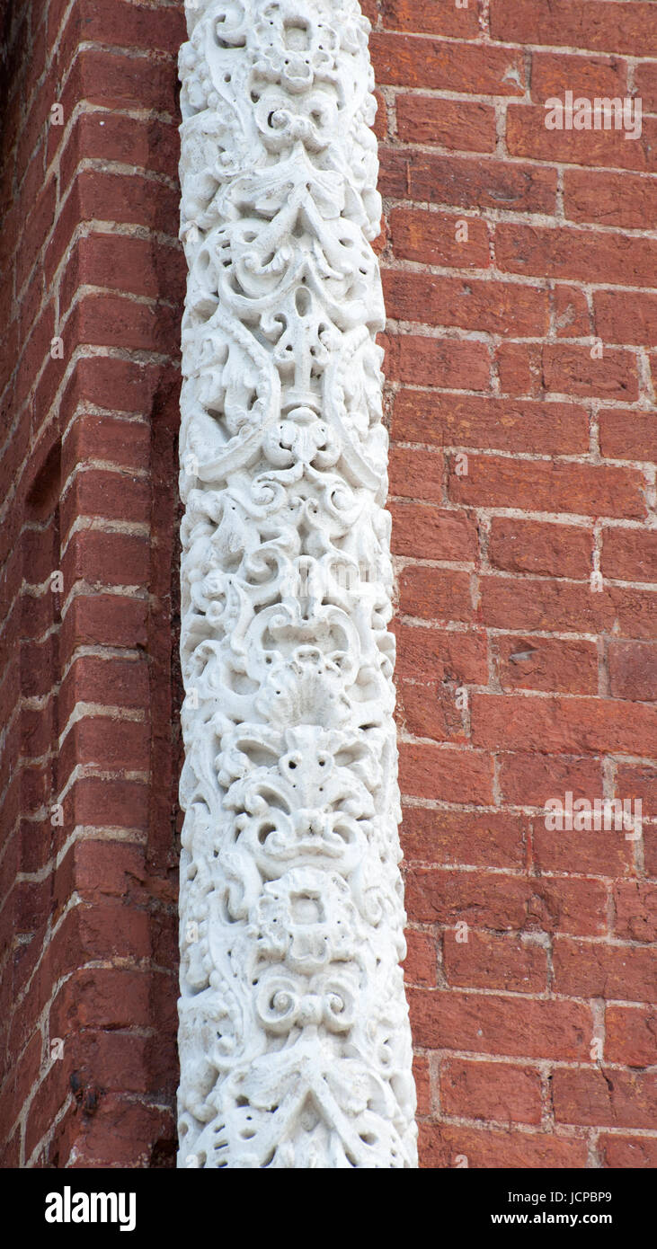 Steinbildhauen Details über die Uspenski Kathedrale 1699, Rjasaner Kreml, Ryazan, Russland Stockfoto