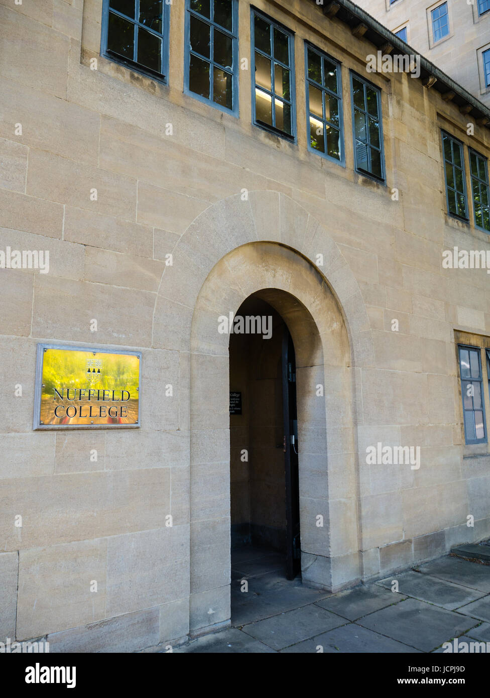 Nuffield College, Universität Oxford, Oxford, England Stockfoto