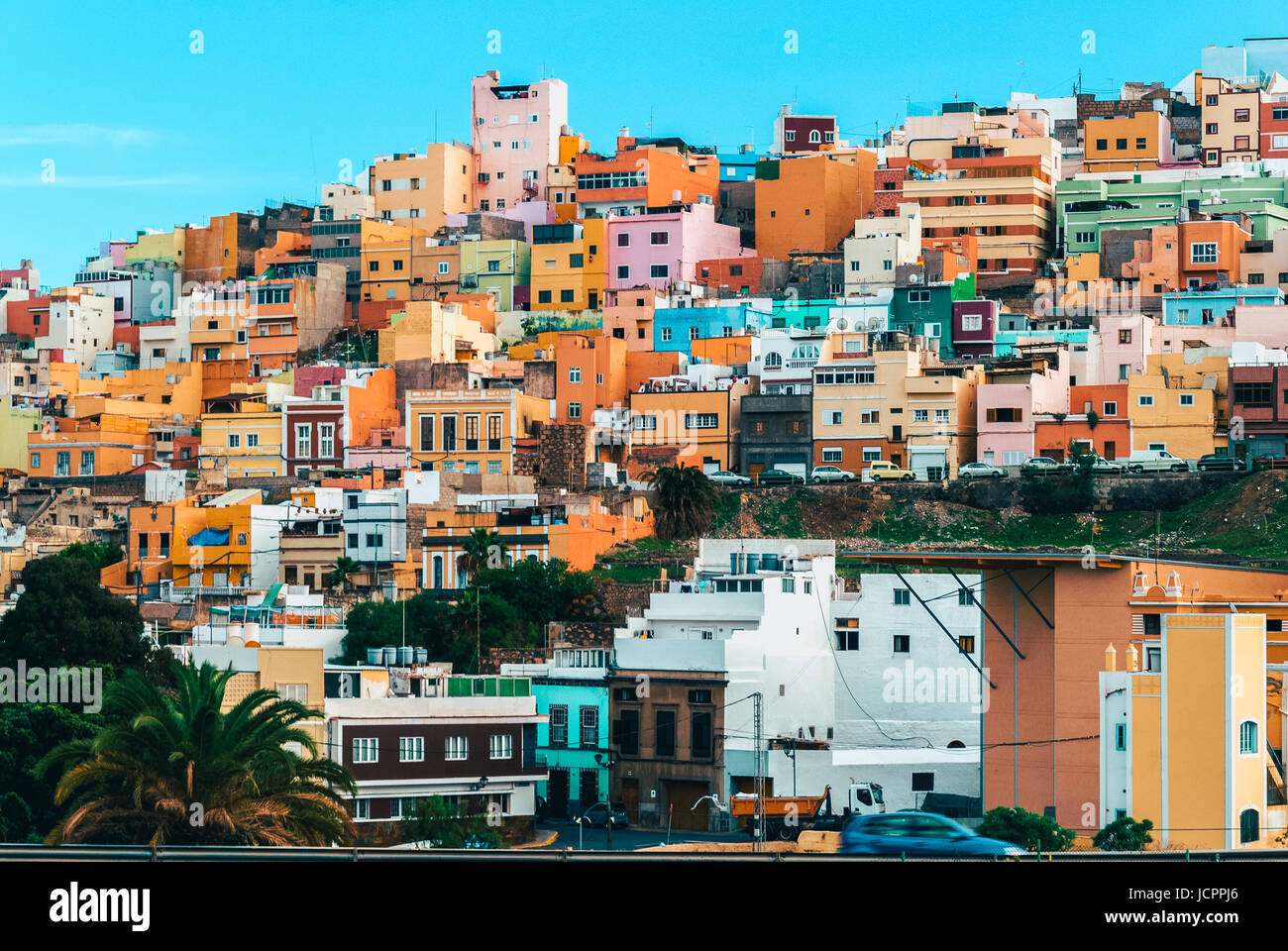 Blick auf Las Palmas, der Hauptstadt von Gran Canaria, Kanarische Inseln, Spanien Stockfoto