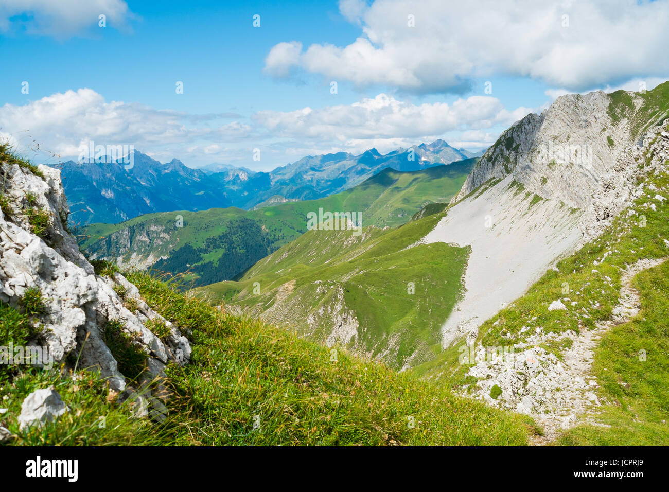 Presolana Gebirgszug im Valle Seriana, Bergamo, Italien Stockfoto