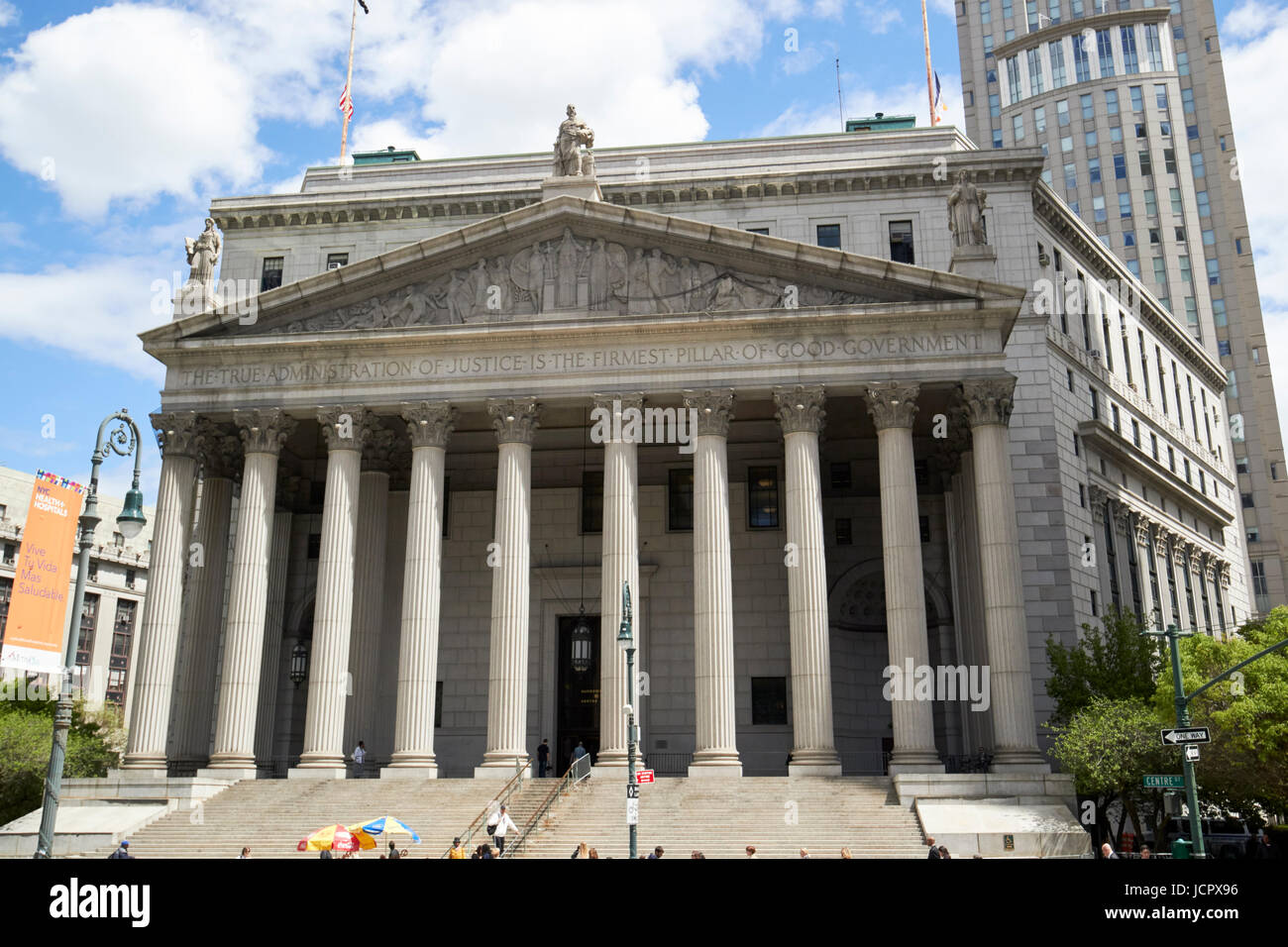 Der New York County Courthouse State Supreme Court civic Center New York City USA Stockfoto