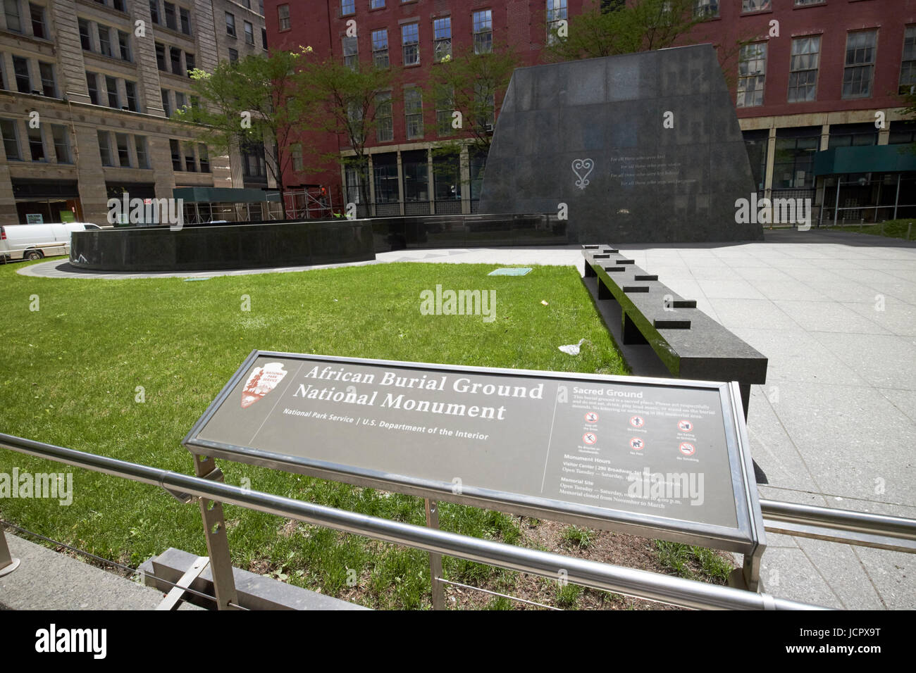 Afrikanische Gräberfeld Nationaldenkmal civic Center New York City Vereinigte Staaten Stockfoto