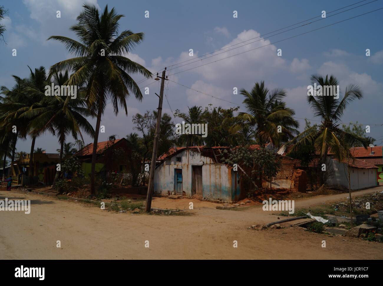 Dorf in Karnataka, Indien Stockfoto