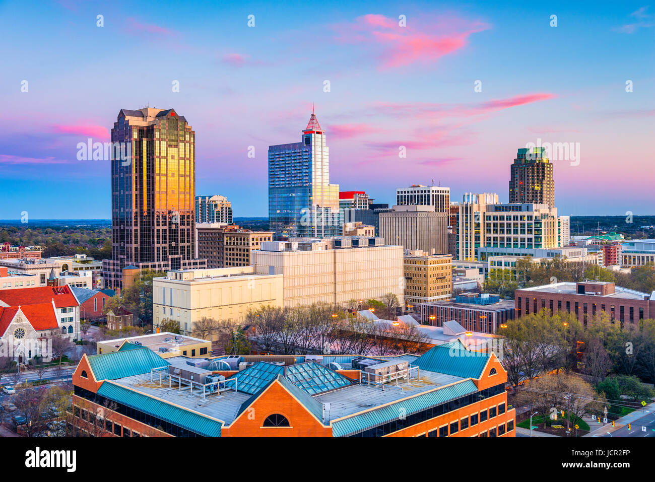 Die Innenstadt von Skyline von Raleigh, North Carolina, USA. Stockfoto