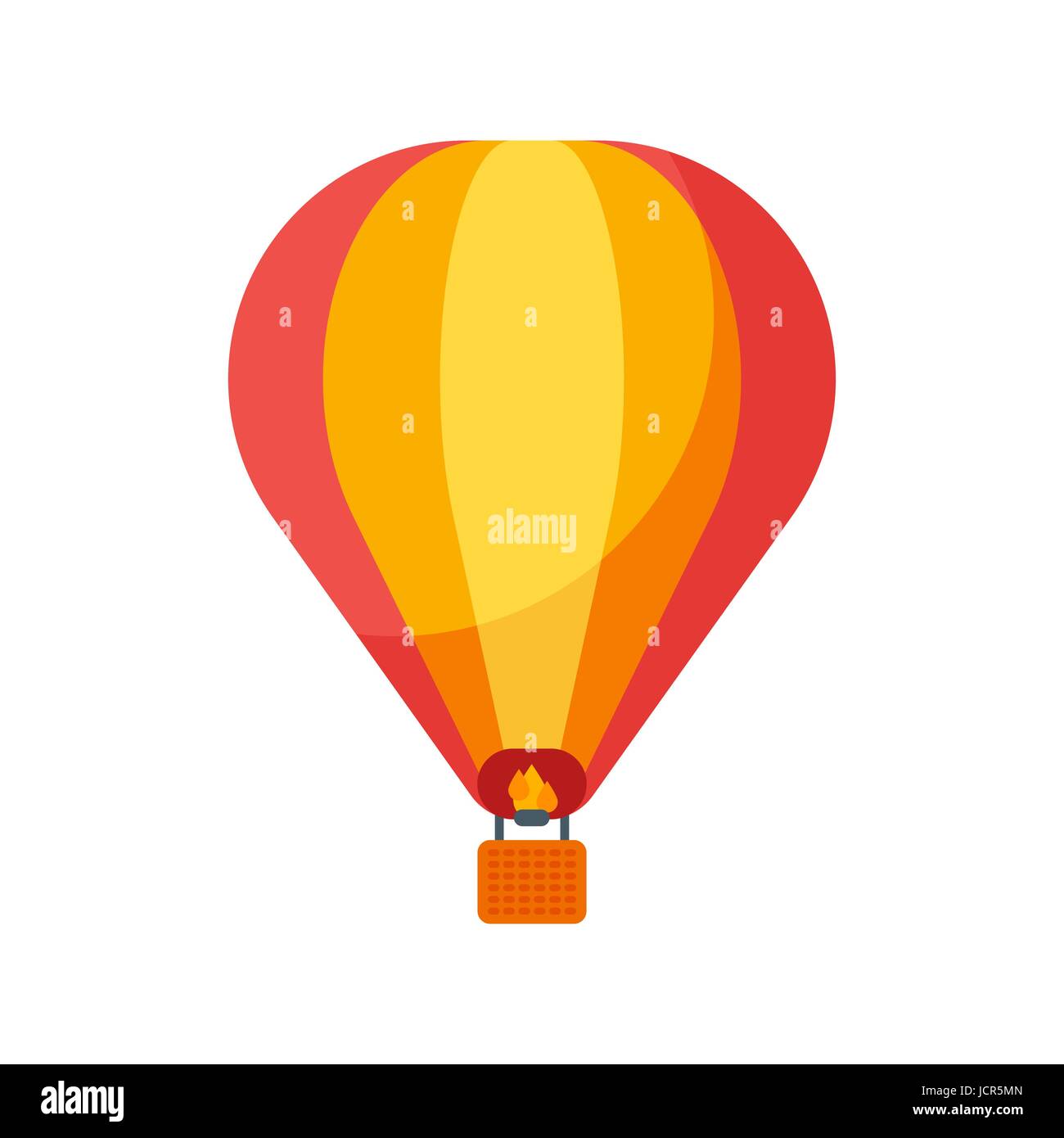 Flache Vektorgrafik des Ballons. Symbol für das Web. Isoliert auf weißem Hintergrund. Stock Vektor