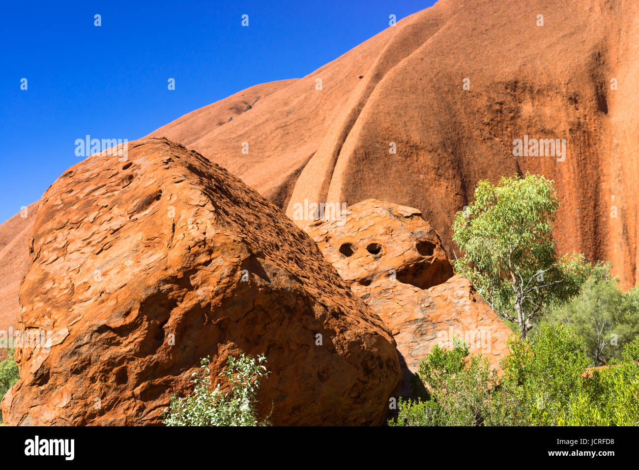 Uluru Nahaufnahme Detail. Rotes Zentrum, Northern Territory. Australien. Stockfoto