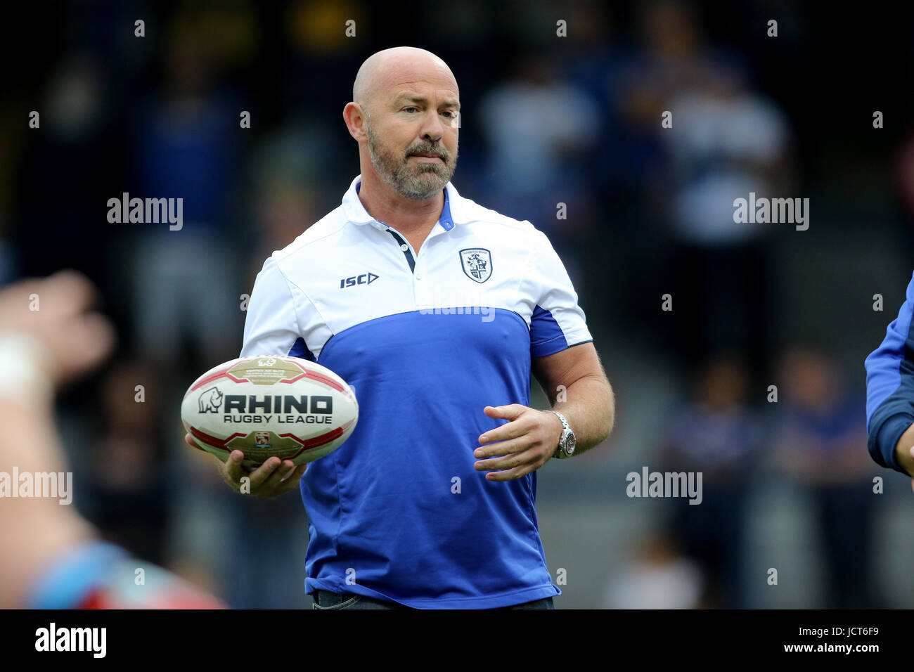 Featherstone Rovers Cheftrainer John Sharp Ladbrokes Challenge Cup, Viertelfinal-Match Headingley Carnegie Stadium, Leeds. Stockfoto