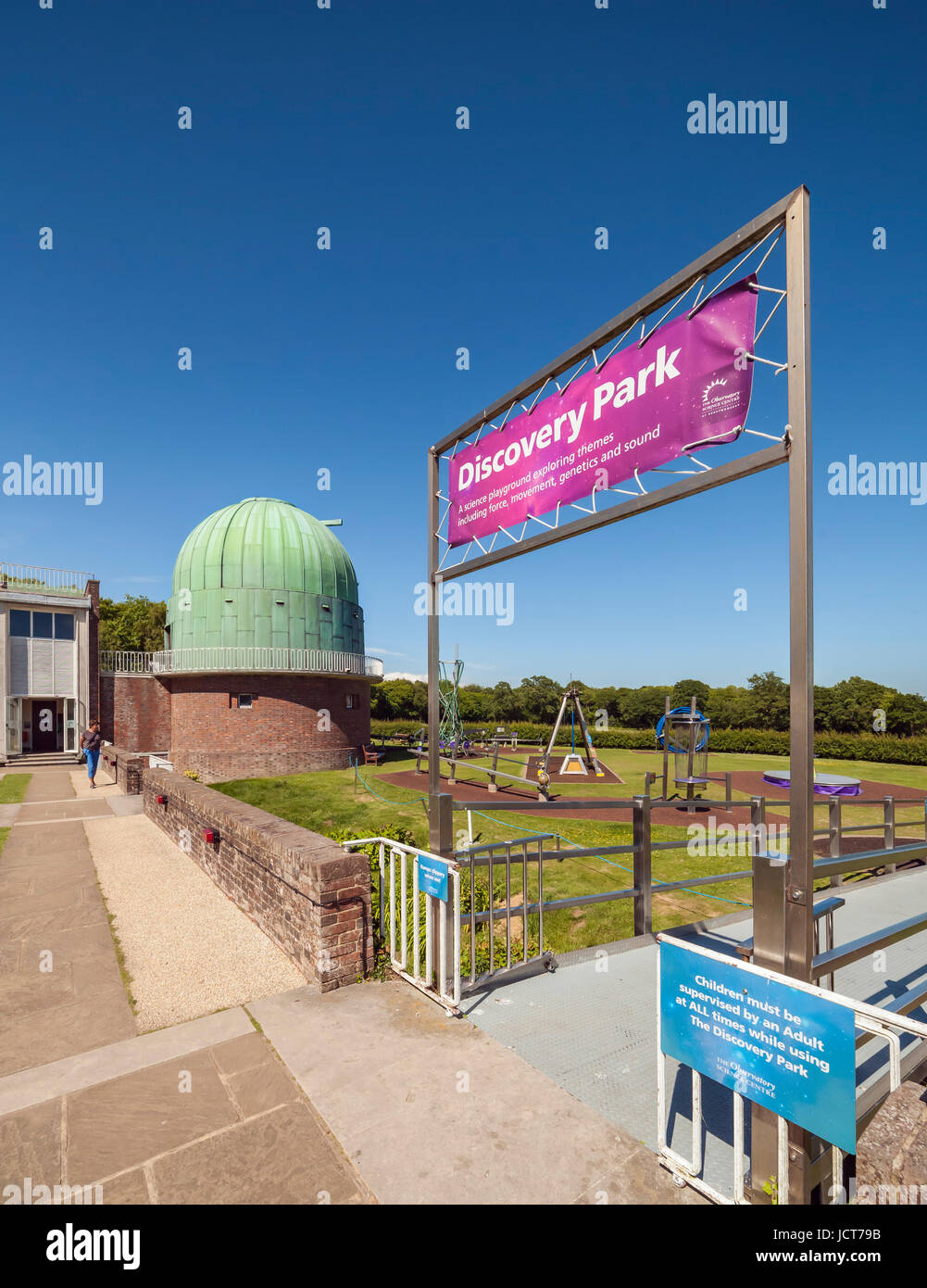 Der Entdeckerpark Observatory Science Centre, Herstmonceux. Stockfoto