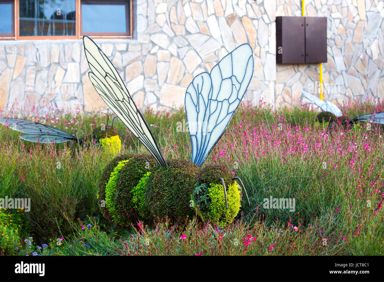 Antalya, Türkei - 5, Oktober 2016. Statuen Tiere Insekten und Menschen, die aus Pflanzen und Kräutern hergestellt. Botanische Expo 2016. Türkei - 2016. Stockfoto