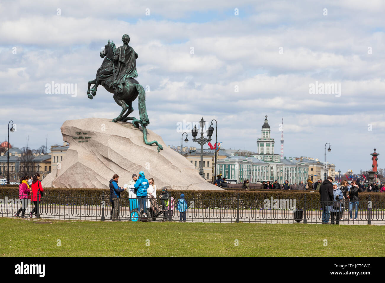 Denkmal für Peter den großen Stockfoto