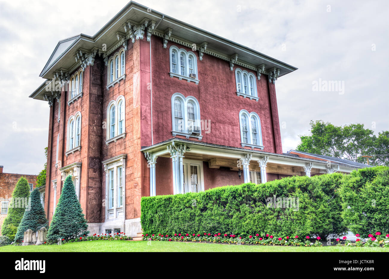 Friedrich, USA - 24. Mai 2017: Charles Trail Mansion Backsteinbau in Maryland-Innenstadt Stockfoto