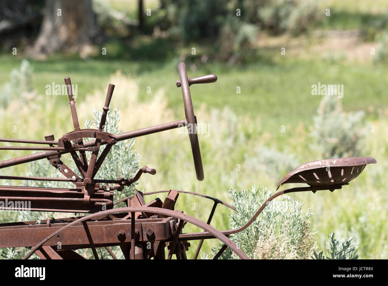 Alte Landmaschinen Buckland Station, Teil des Fort Churchill State Historic Park, Nevada. Stockfoto