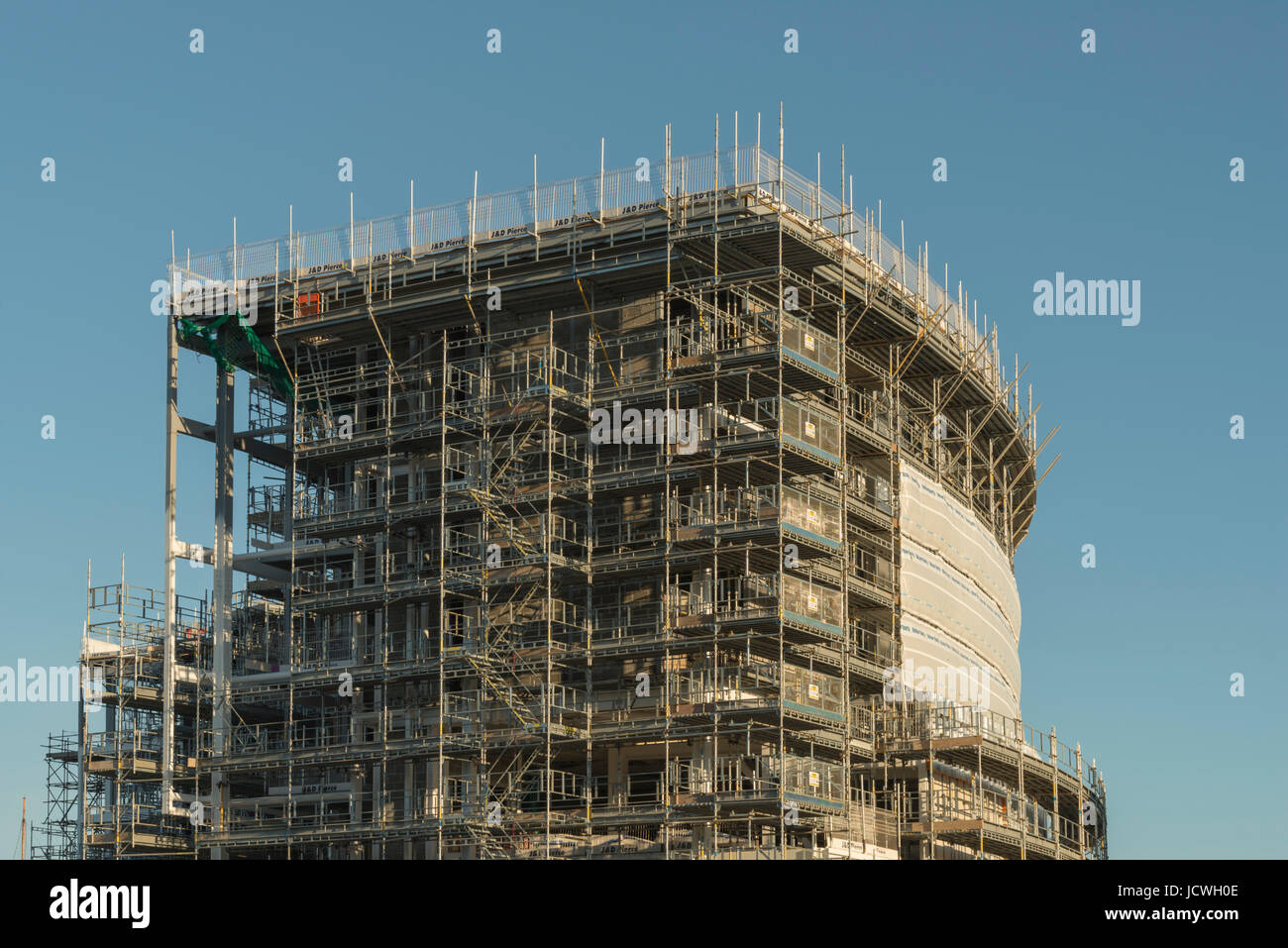 Bau von Hotels, Teil von Dundee Waterfront Development, Dundee, Schottland, Vereinigtes Königreich Stockfoto