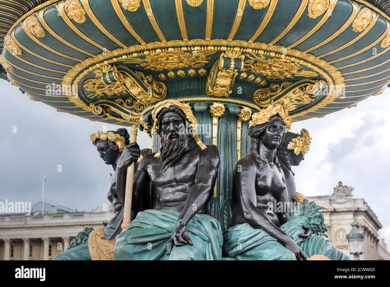 Der Place De La Concorde ist einer der wichtigsten öffentlichen Plätze in Paris, Frankreich. Stockfoto