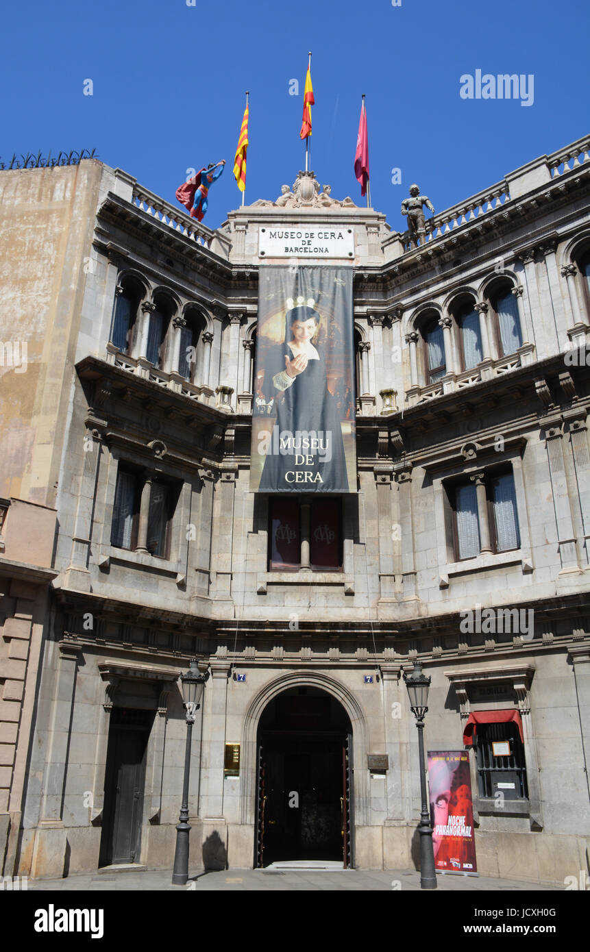Museu de Cera, Passatge De La Banca, Barcelona, Katalonien, Spanien Stockfoto