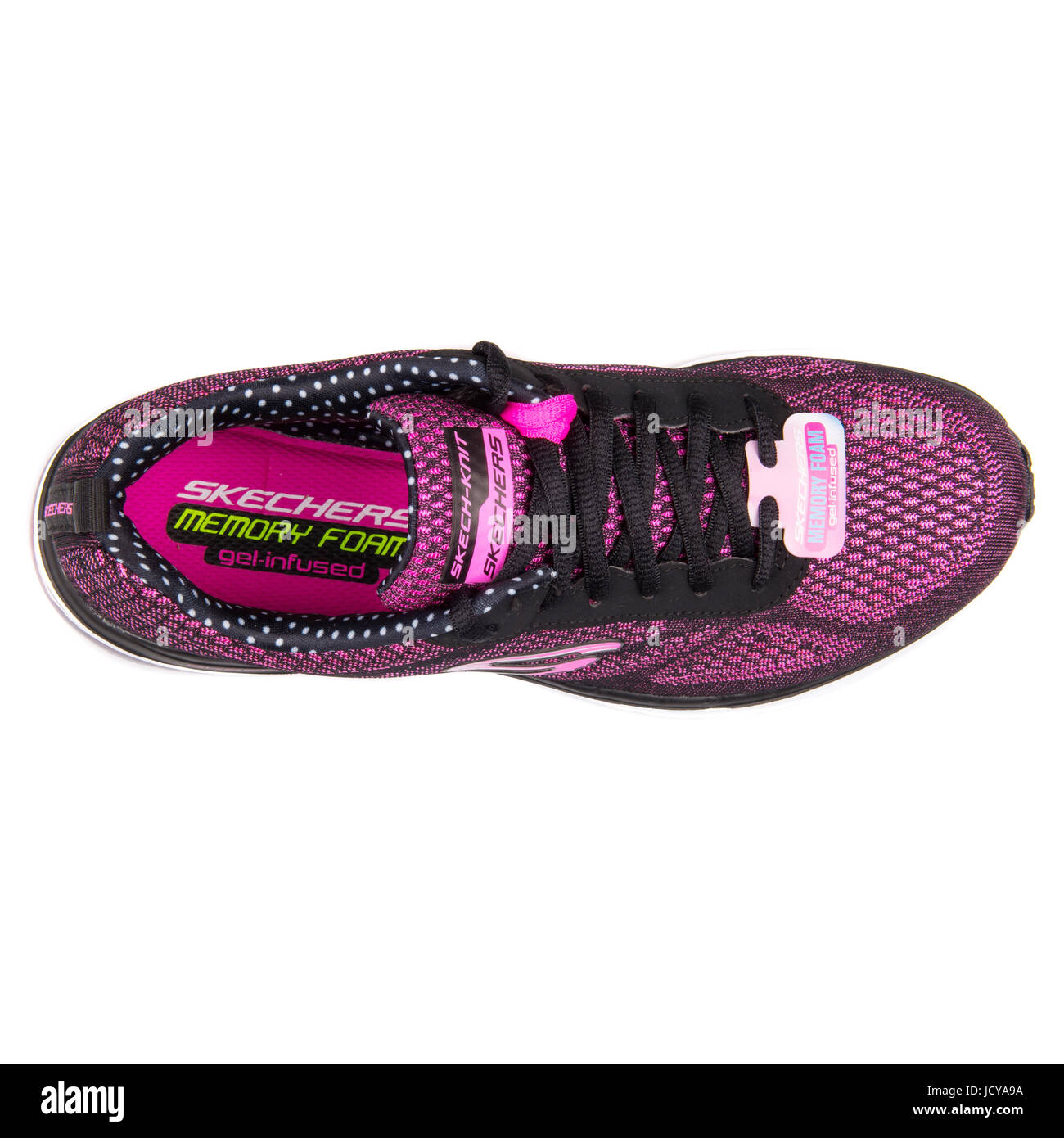 Skechers Skech-Air Infinity schwarze und heiße rosa Frauen die Laufschuhe -  12111-BKHP Stockfotografie - Alamy