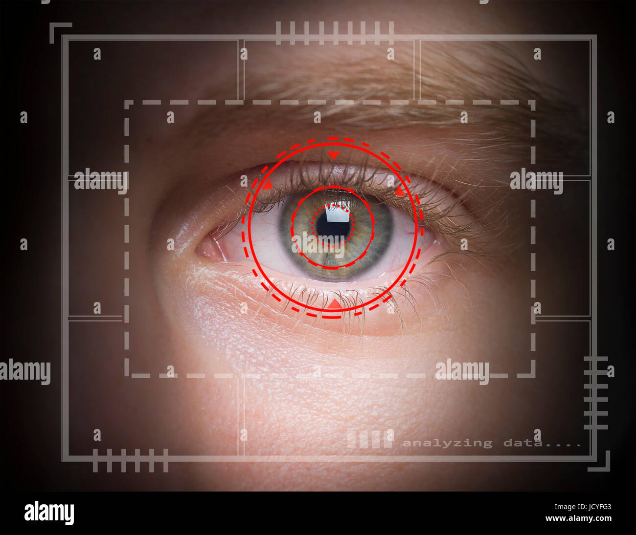 High-Tech-biometrische Netzhaut Security Scans Stockfoto