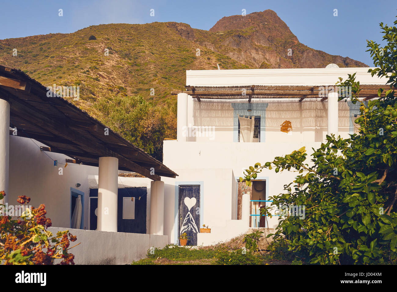 Äolischen Inseln - Ginostra - Sizilien - typischen Ort des Wohnsitzes Stockfoto