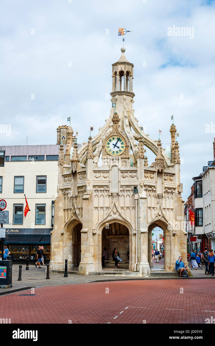 Chichester Kreuz, Kreuz ein Caen Stein Markt im Zentrum von Chichester, eine Stadt und Kreisstadt des West Sussex, Südküste England, UK Stockfoto