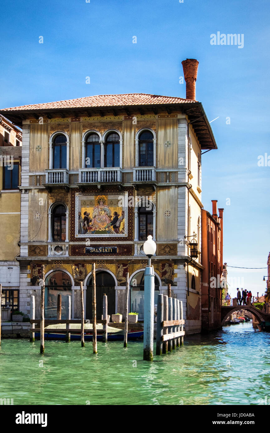 Venedig Italien. Palazzo Salviati, großen alten historischen