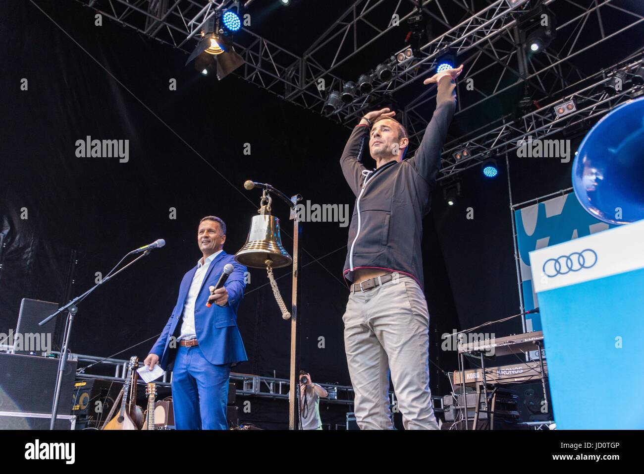 Kiel, Deutschland. 17. Juni 2017. Eindrücke des ersten Tages der Kieler-Woche-2017 mit der Eröffnung von berühmten deutschen TV Host Kai Pflaume © Björn Deutschmann/Alamy Live-Nachrichten Stockfoto