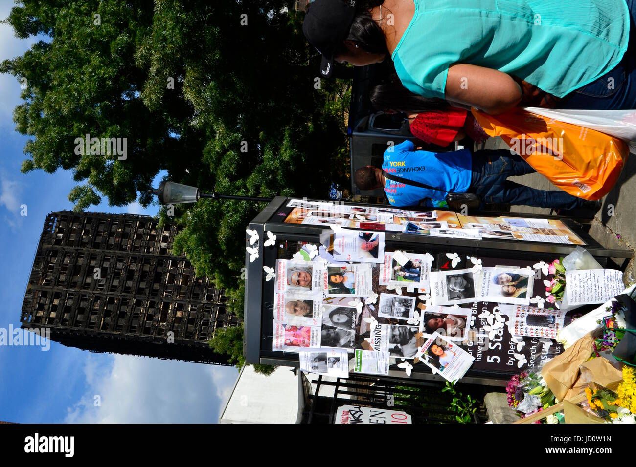 Grenfell Turm Feuer Stockfoto