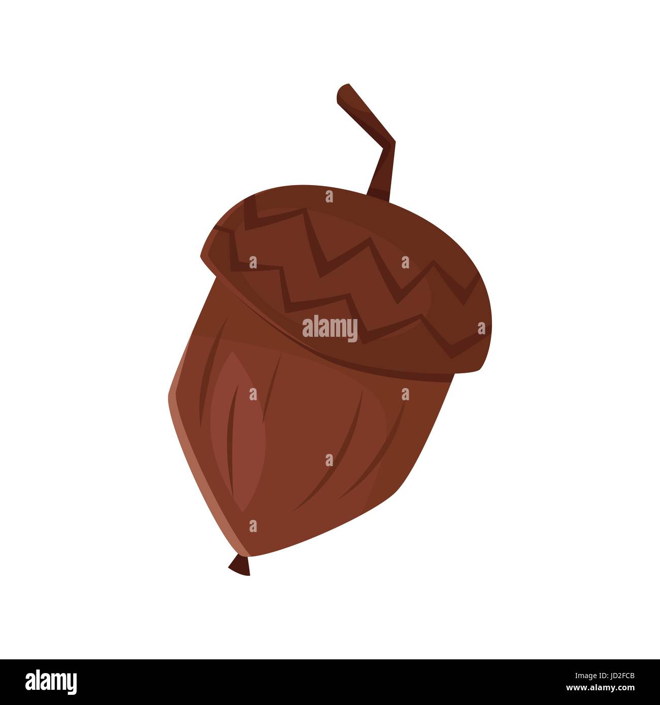 Cartoon-Stil Vektorgrafik Eichel. Symbol für das Web. Isoliert auf weißem Hintergrund. Stock Vektor