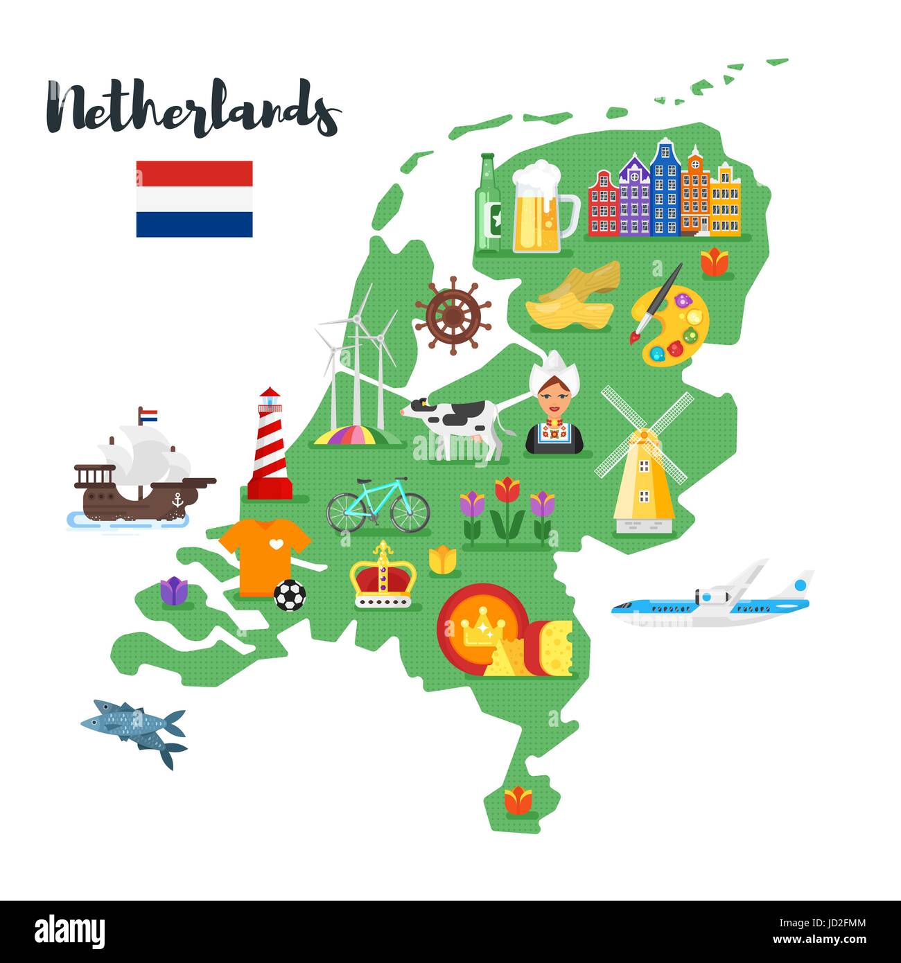 Holland karte -Fotos und -Bildmaterial in hoher Auflösung – Alamy