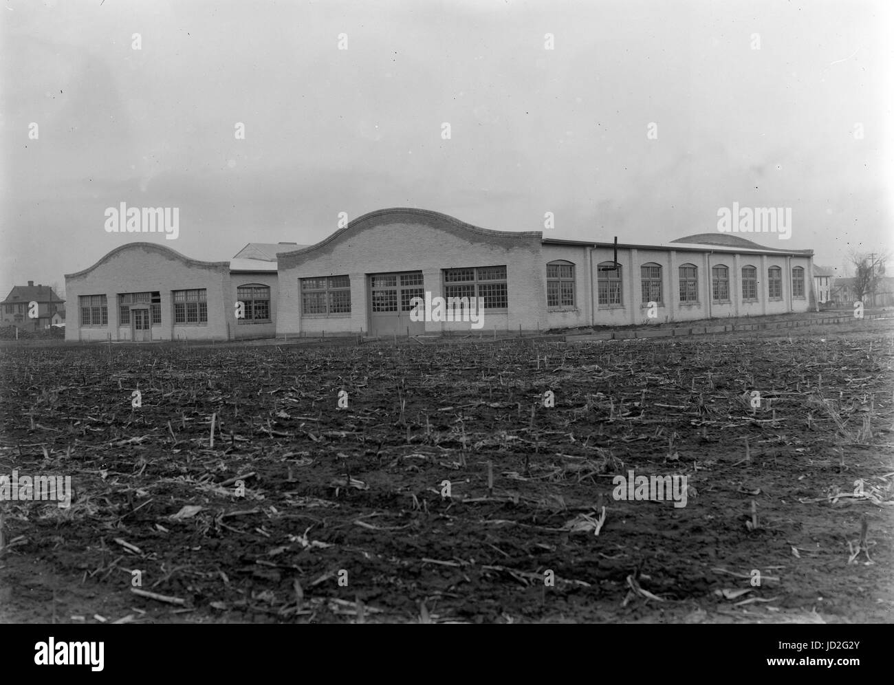 Außenansicht der Wright Company Fabrik; Dayton, Ohio. Stockfoto