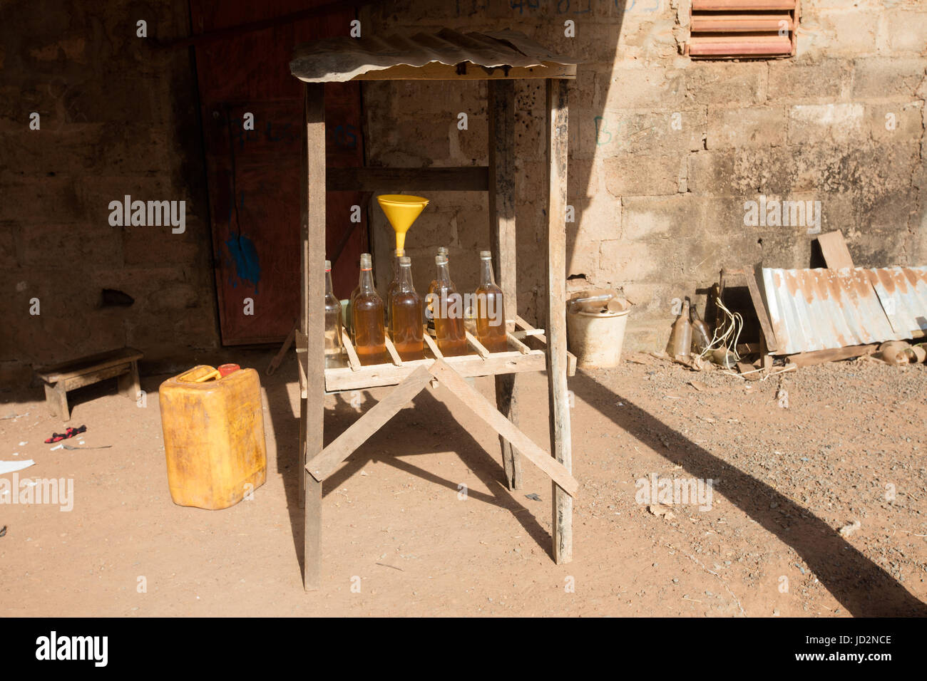 Tankstelle für Fahrräder in Burkina Faso Stockfoto