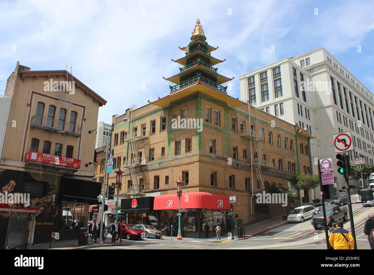 Sing Fett Building, Chinatown, San Francisco, Kalifornien Stockfoto