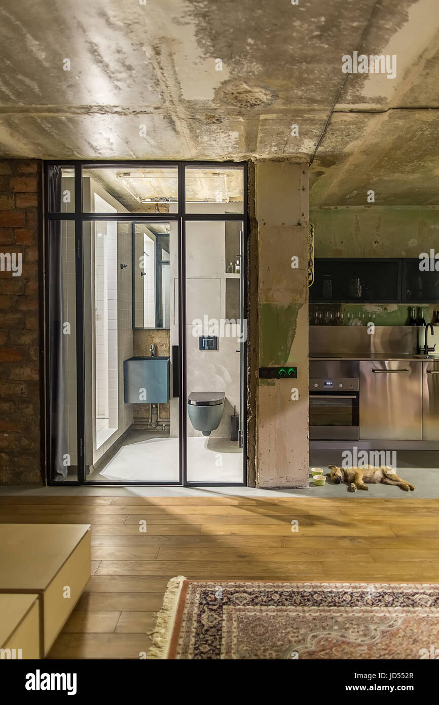 Wohnung Im Loft Stil Stockfotografie Alamy