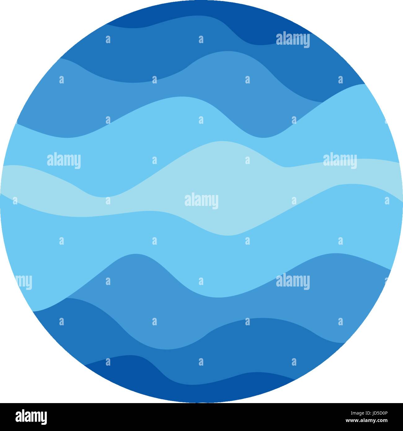 Isolierte abstrakt blau Runde Form Logo auf weißem Hintergrund, Wasser-Vektor-illustration Stock Vektor