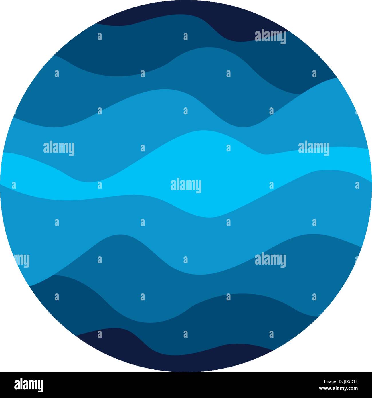 Isolierte abstrakt blau Runde Form Logo auf weißem Hintergrund, Wasser-Vektor-illustration Stock Vektor