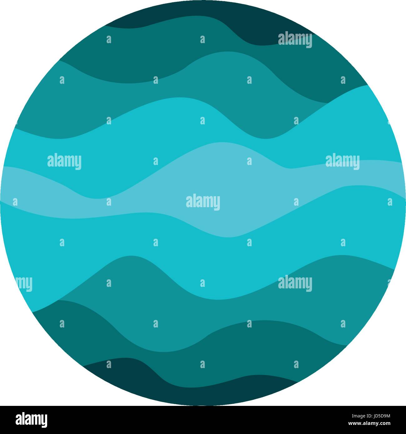 Isolierte abstrakt blau Runde Form Logo auf weißem Hintergrund, Wasser-Vektor-illustration Stock Vektor