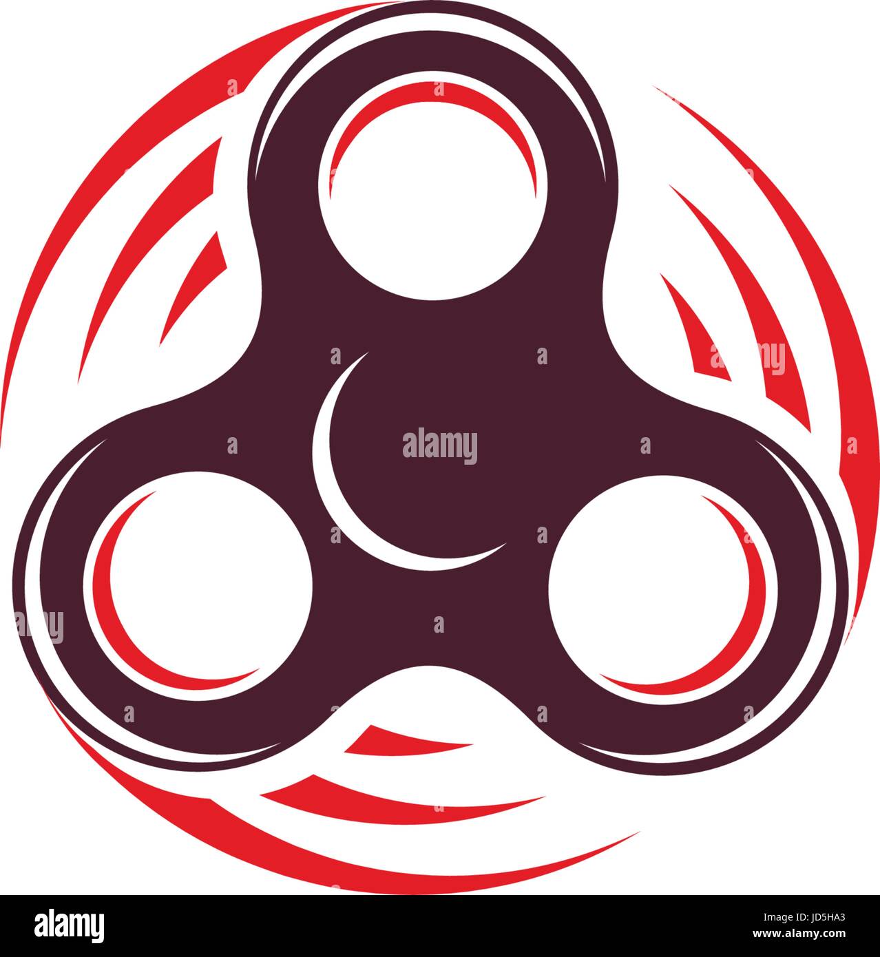 Spinner-Logo-Design. Lager coole moderne Gerätesymbol. Unterhaltsame Spiele  einfacher Mechanismus für Fan, beruhigende. Vektor-Illustration-eps10  Stock-Vektorgrafik - Alamy
