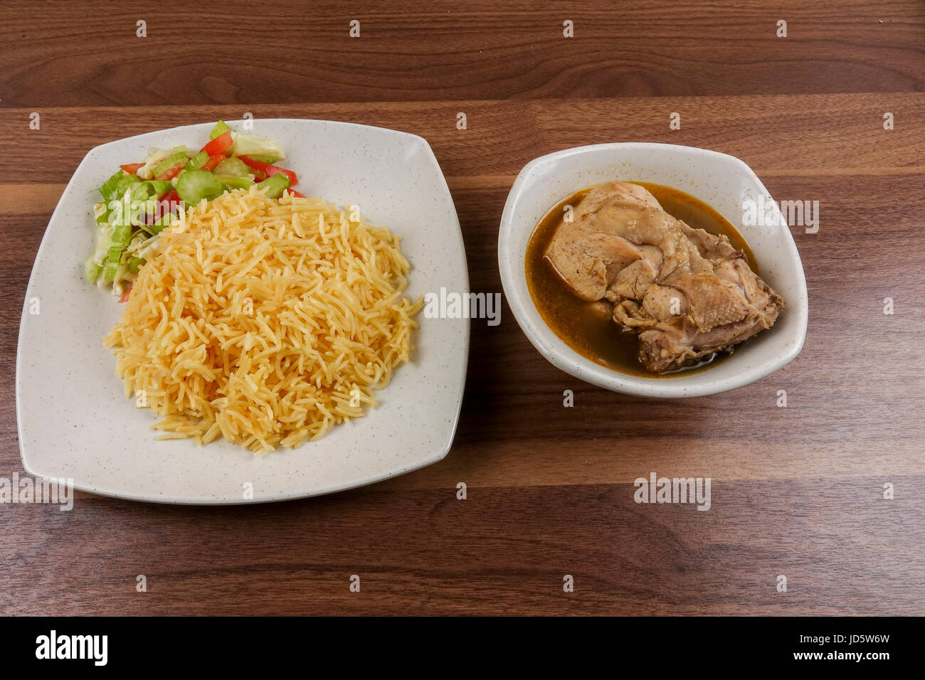 Ranian Reis mit Huhn Stockfotografie - Alamy