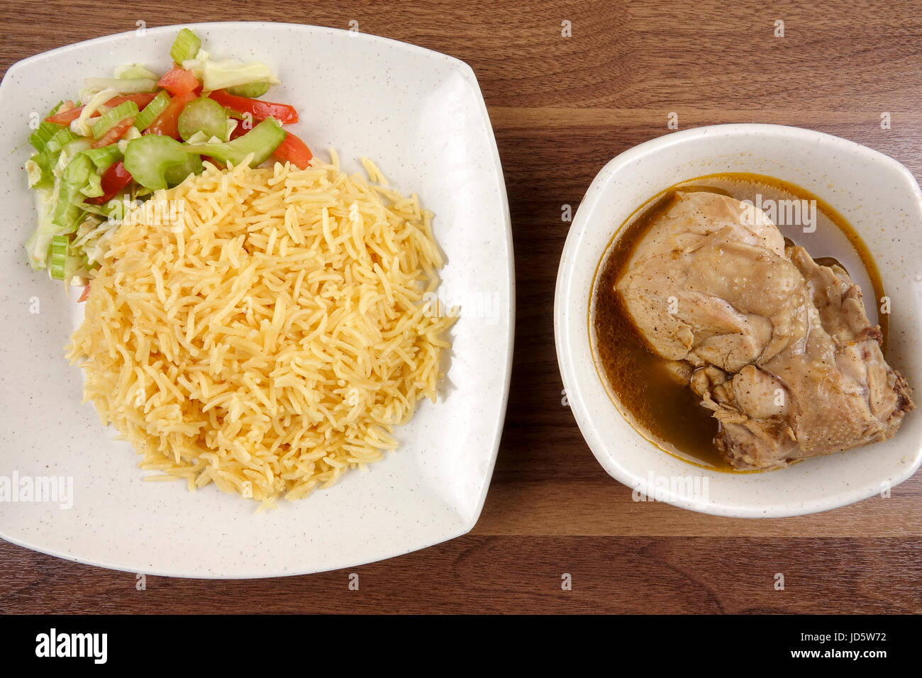 Ranian Reis mit Huhn Stockfoto