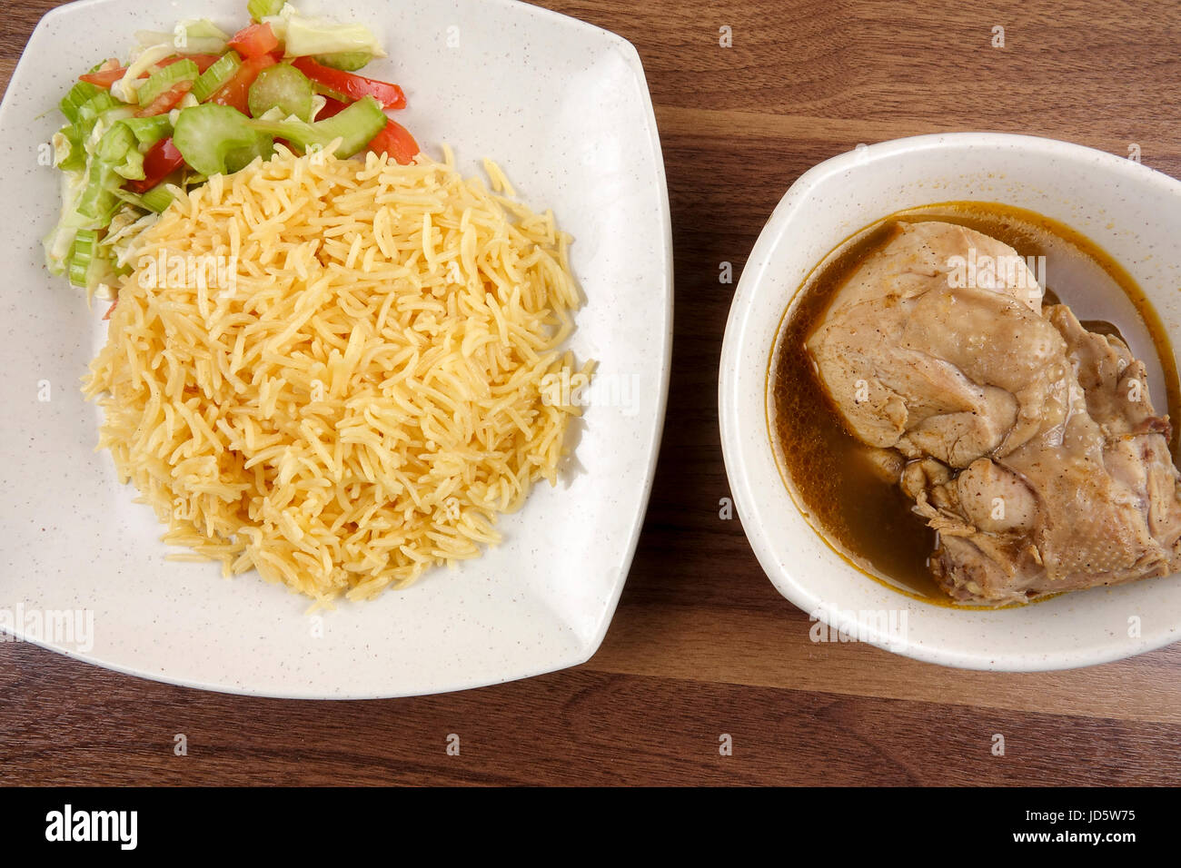 Ranian Reis mit Huhn Stockfoto