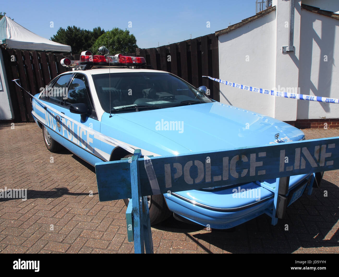 Ein 1980er Jahren amerikanische Polizeiauto Stockfoto