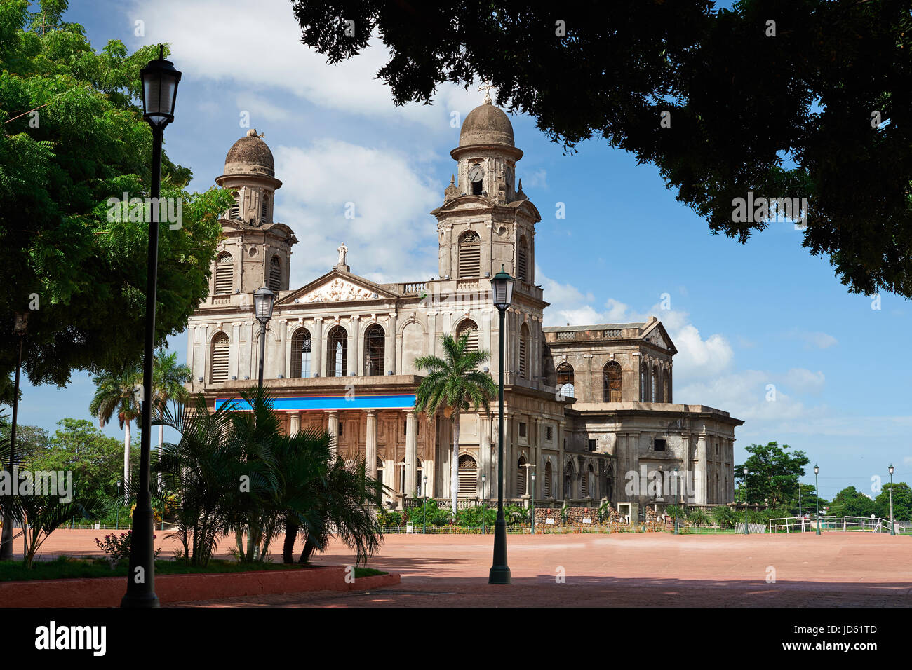 Hauptplatz in Managua am sonnigen Tageslicht. Reiseziel in Nicaragua Stockfoto